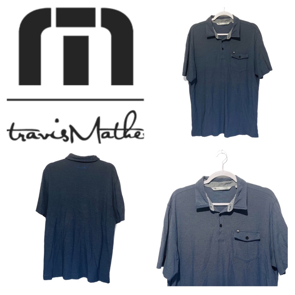 Travis Mathew Blue Golf Polo, Excellent Condition